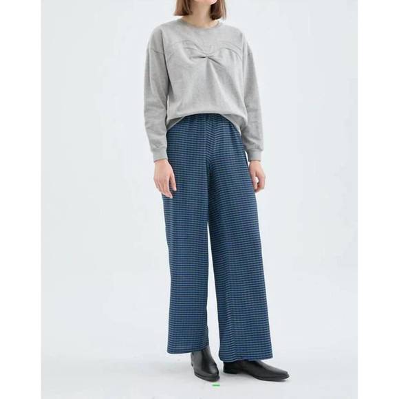 NEW COMPANIA FANTASTICA checks pants in blue - Picture 1 of 4